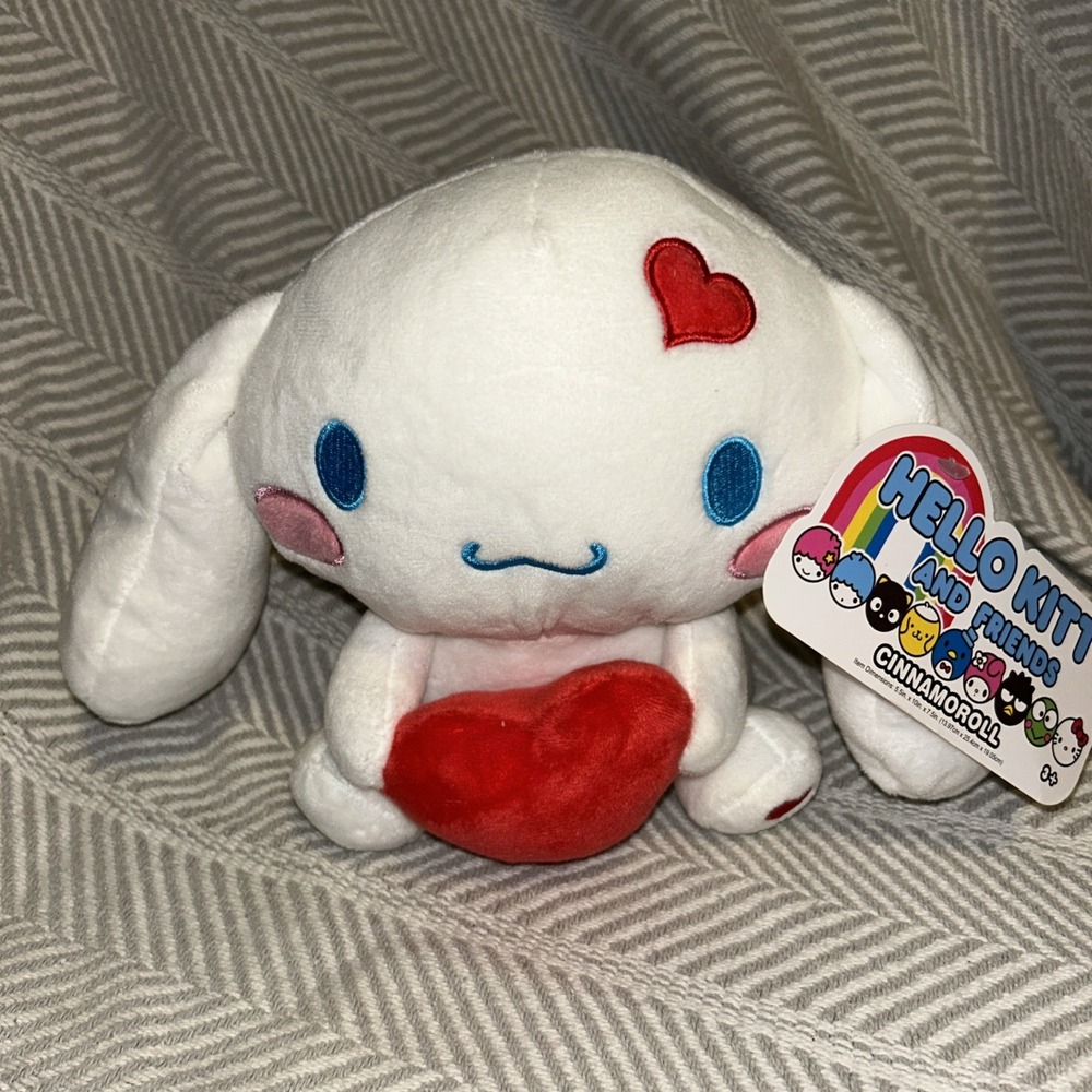 Sanrio Hello Kitty &‎ Friends Cinnamoroll Plush 8" NWT Hearts Love P2